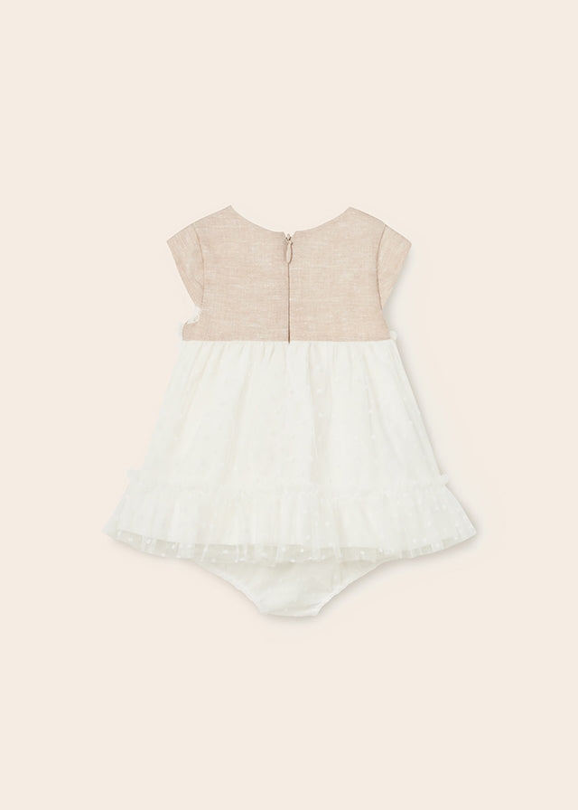 Vestido combinado tul