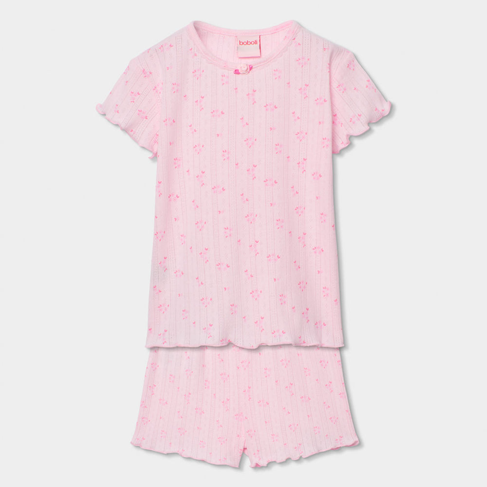 Pijama canalé flores de niña