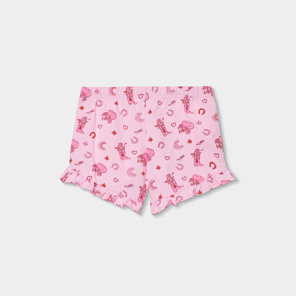 Pijama punto estampado de niña