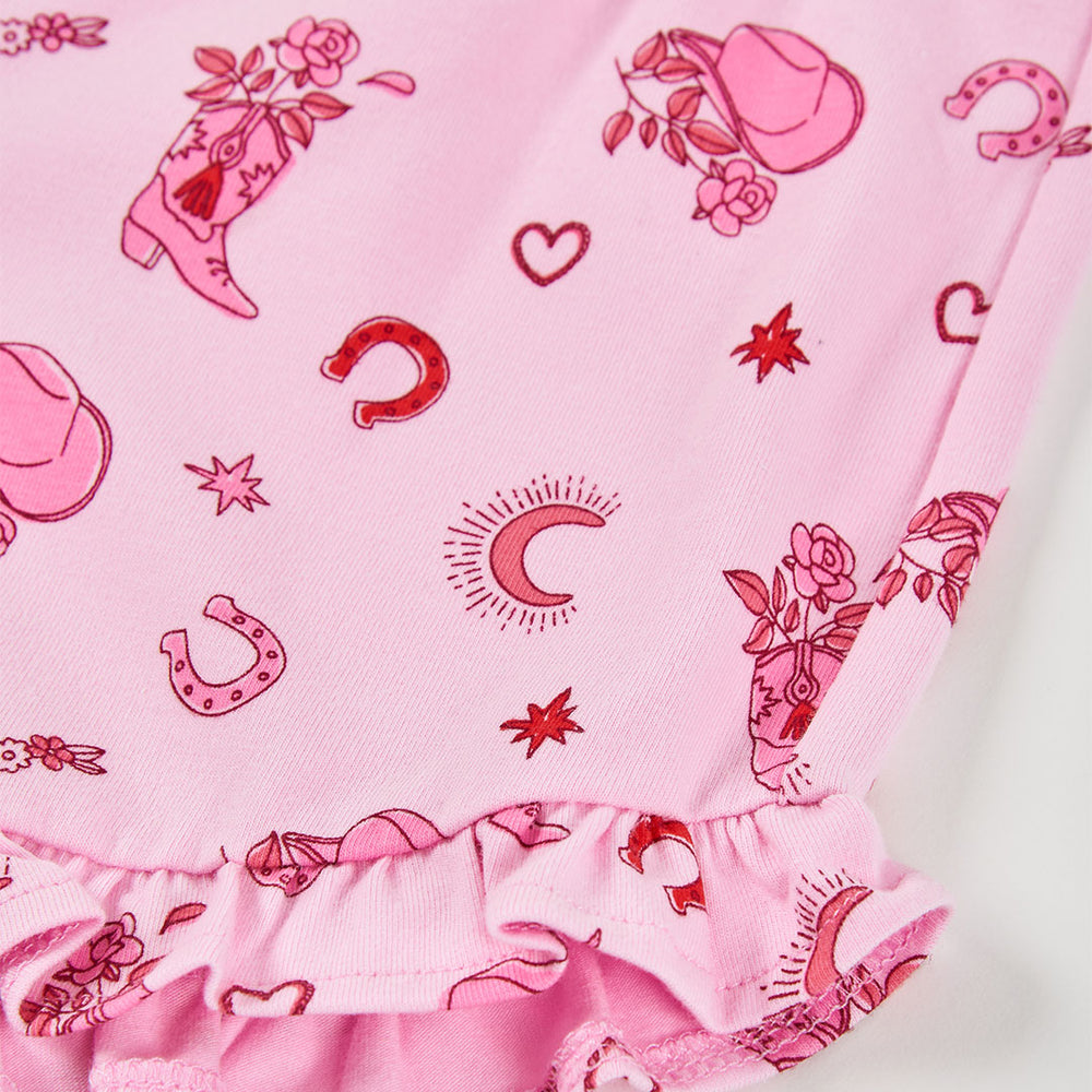 Pijama punto estampado de niña