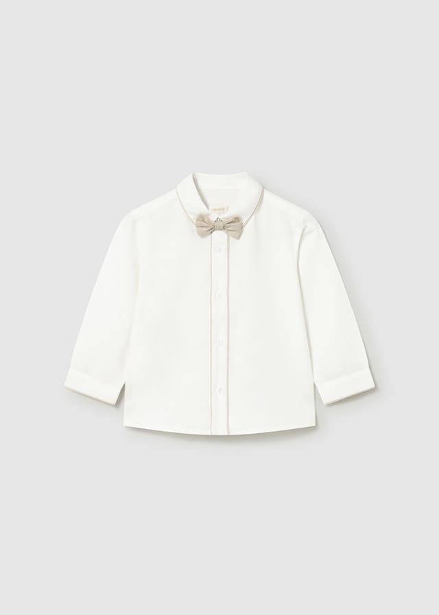 Camisa m/l vestir pajarita