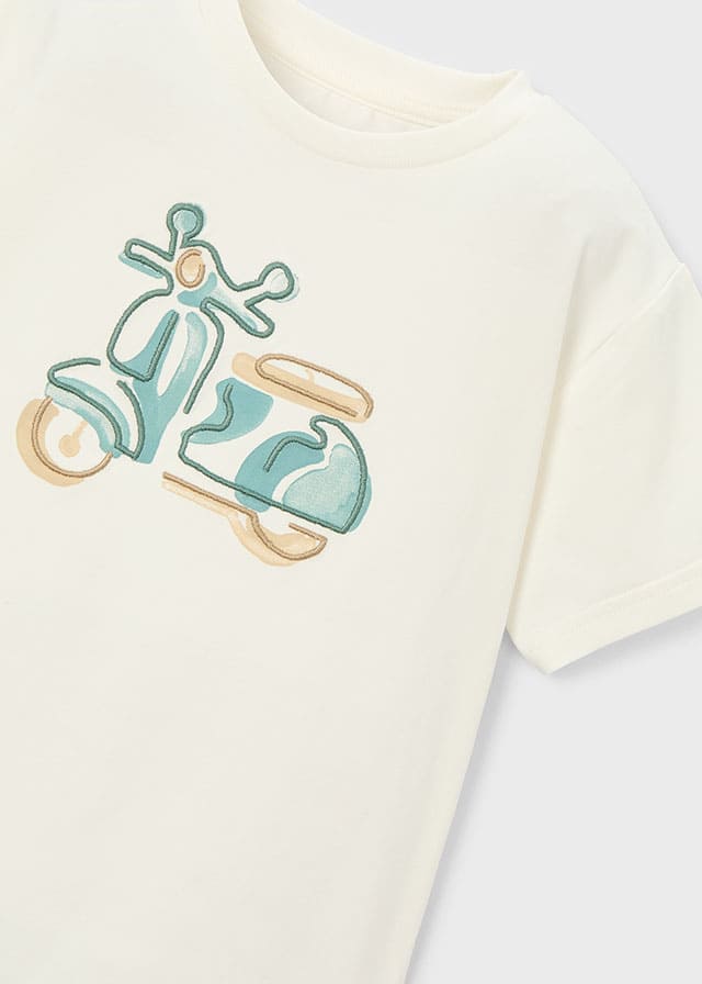 Camiseta m/c bordado