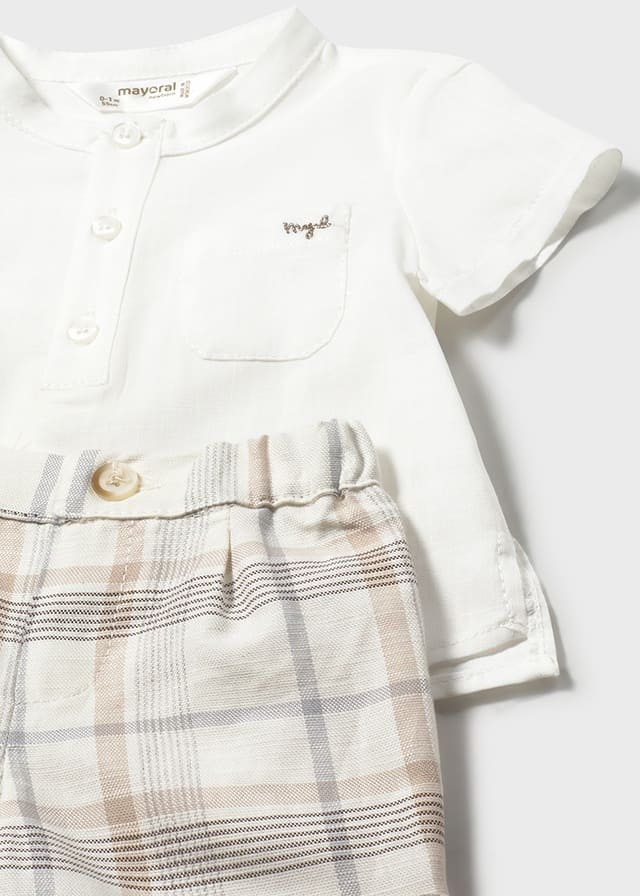 Conj. pantalon corto plana