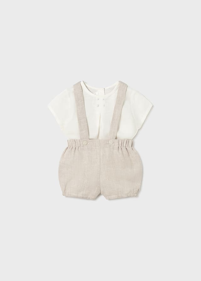 Conj. pantalon corto tirantes