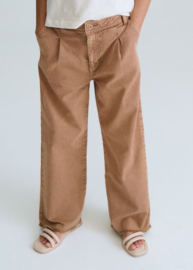 Pantalon largo sarga