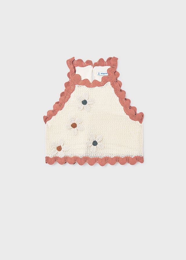 Top tricot flores