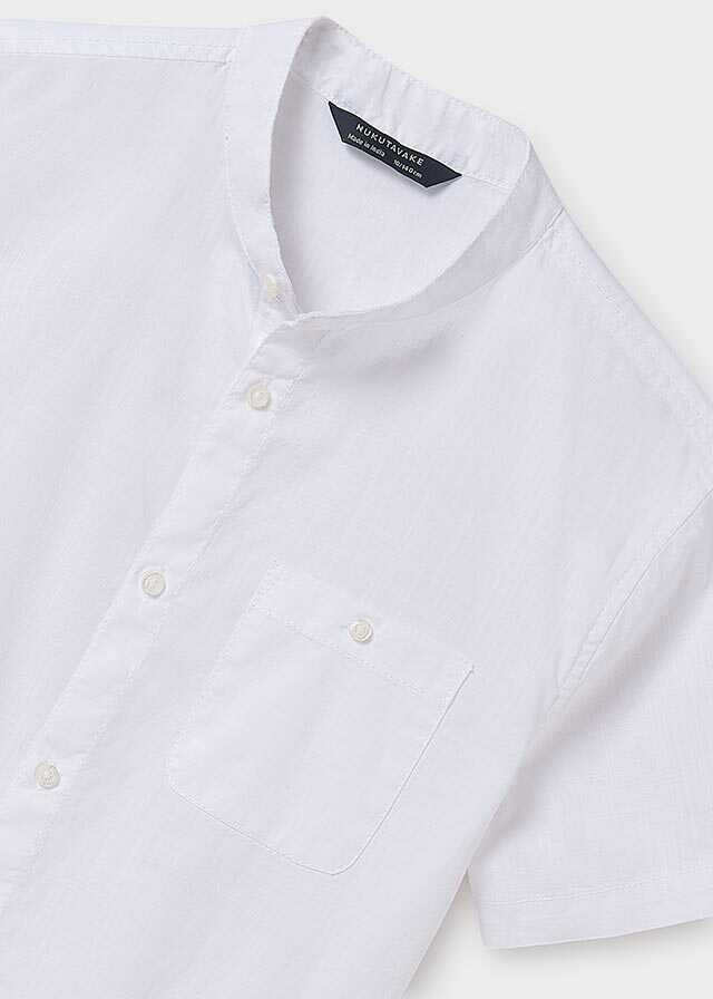 Camisa m/c cuello mao