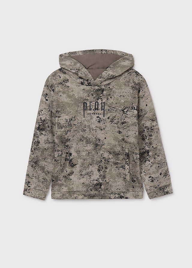 Conj. Pullover estampado y Pantalon contraste plana