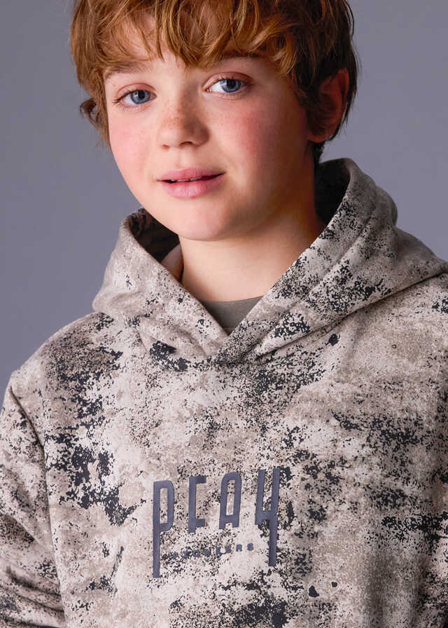 Conj. Pullover estampado y Pantalon contraste plana
