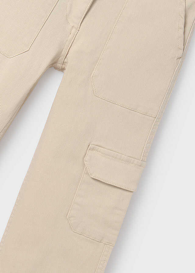 Pantalon largo sarga