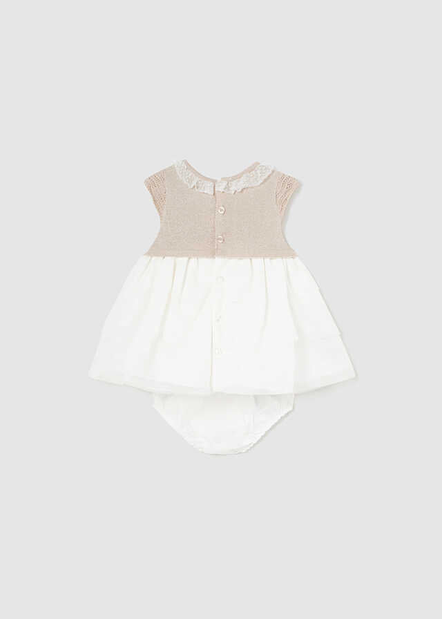 Vestido combinado tricot