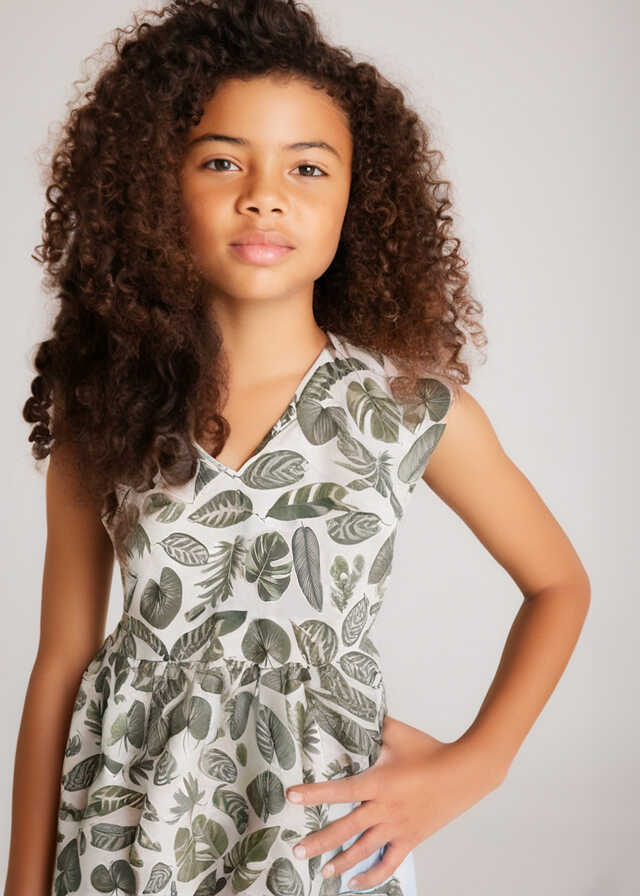 Vestido estampado espalda