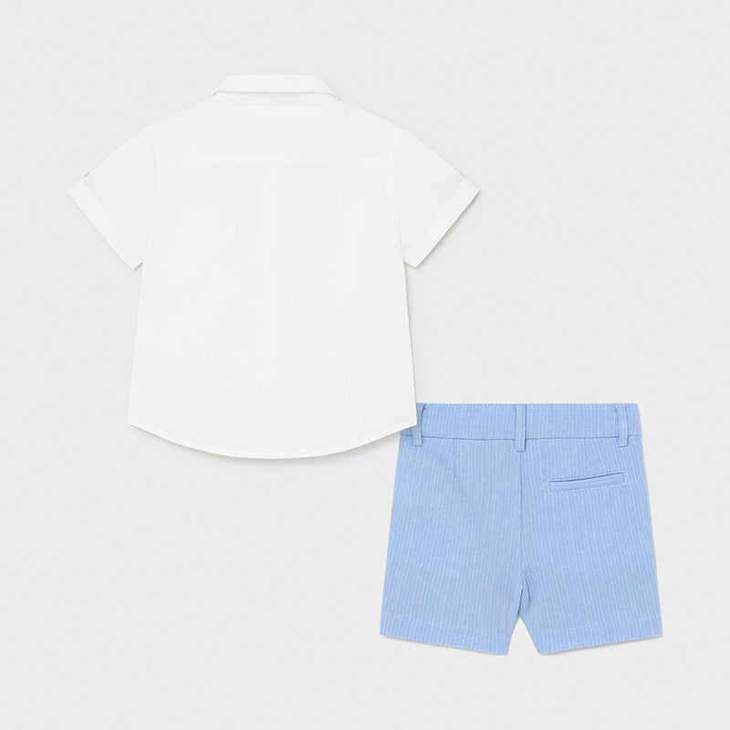 Conjunto bermuda lino vestir