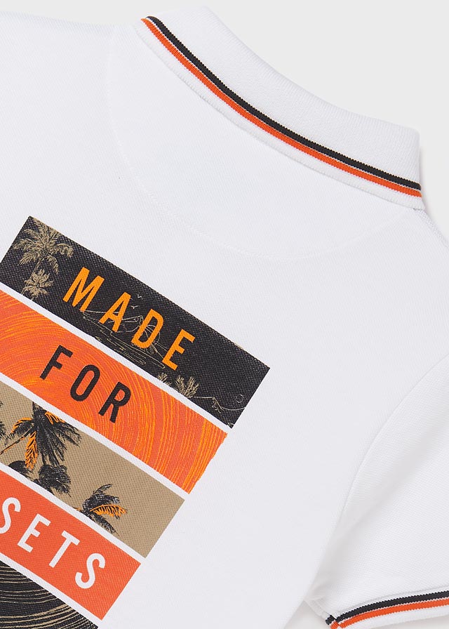 Polo m/c print espalda