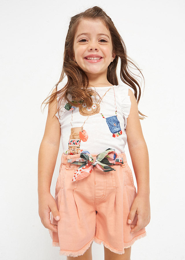 Pantalon corto sarga