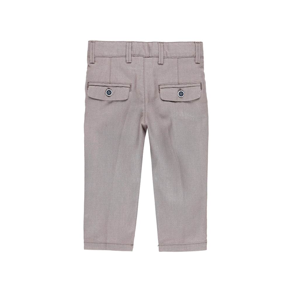 Conjunto pantalon lino y camisa lino m/l de bebe niño