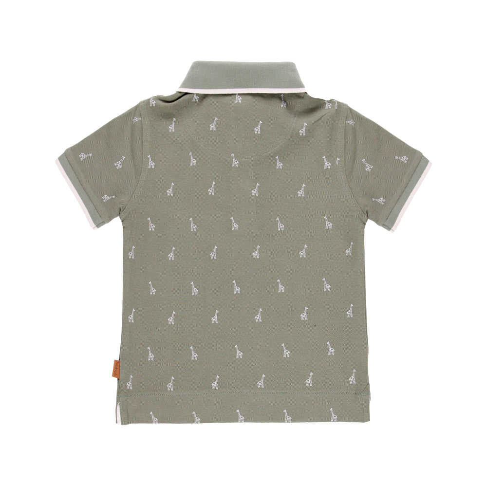 Conjunto polo piqué estampado y bermuda lino