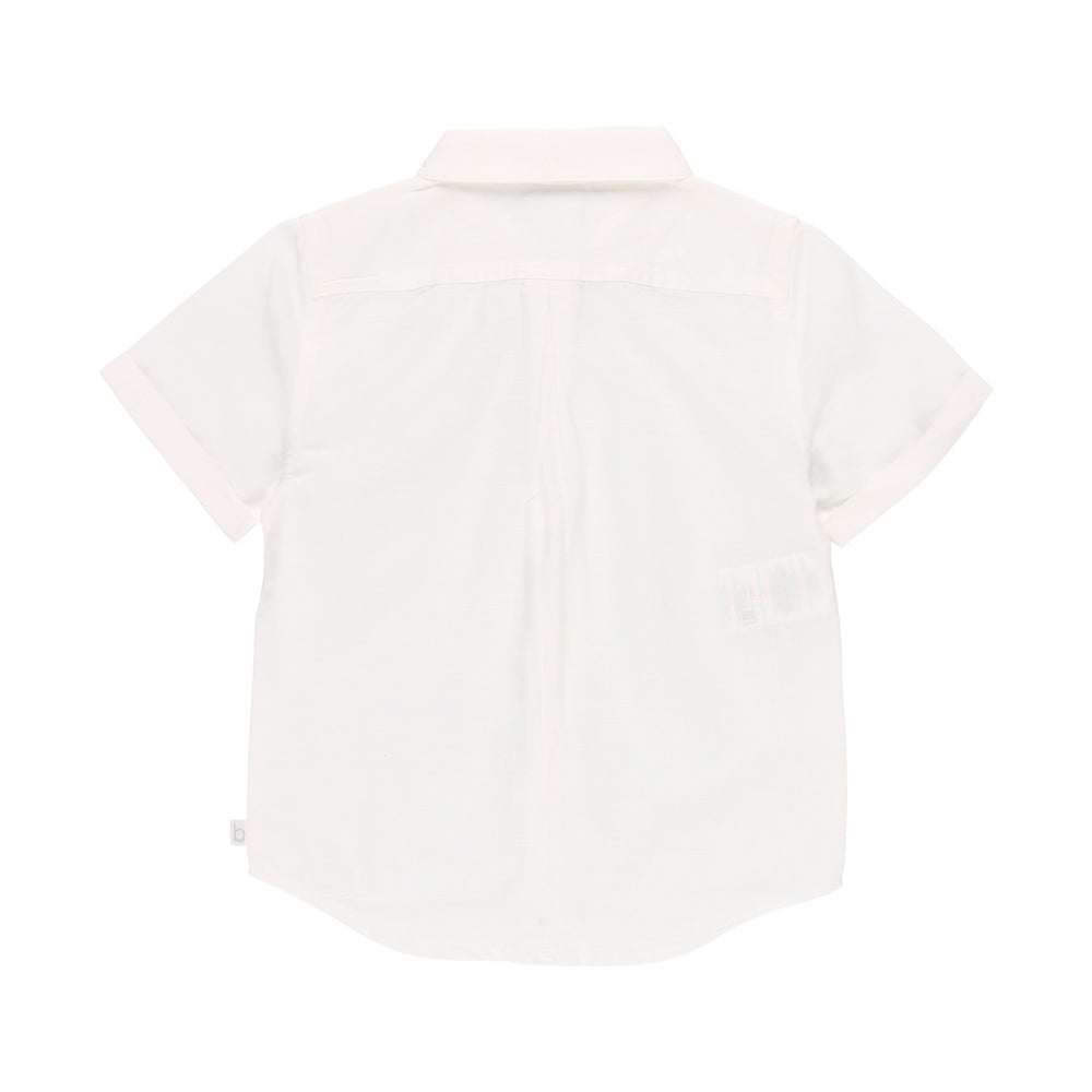 Camisa lino manga corta de niño