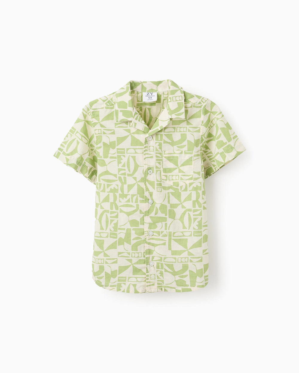 CONJ. SHIRT AND SWIM SHORTS AOP COTTON
