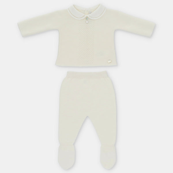CONJ. PUNTO CUELLO NIÑO MARFIL