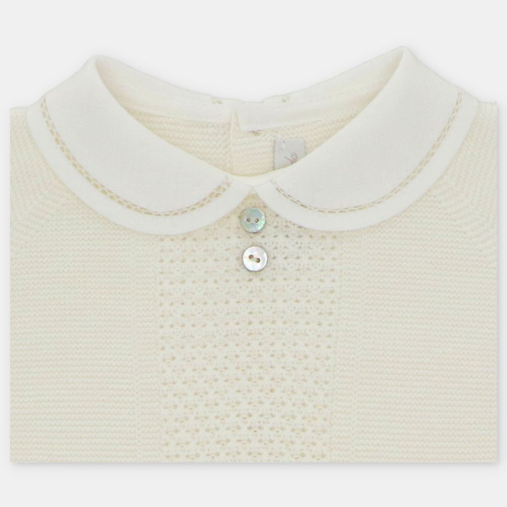 CONJ. PUNTO CUELLO NIÑO MARFIL