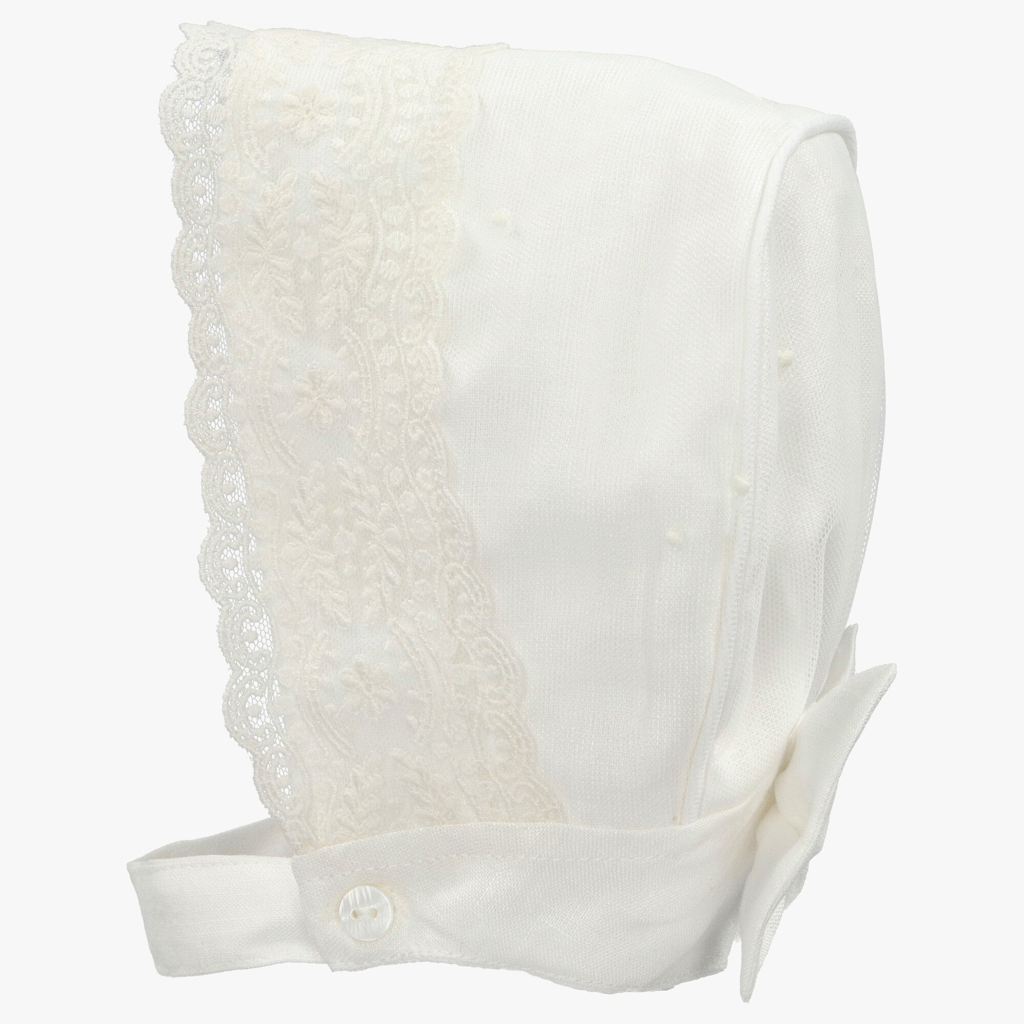 Faldón Tela Unisex Marfil Con Capota