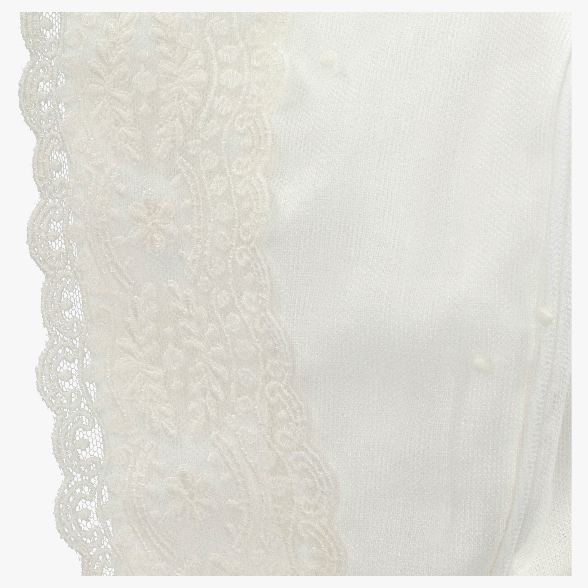 Faldón Tela Unisex Marfil Con Capota