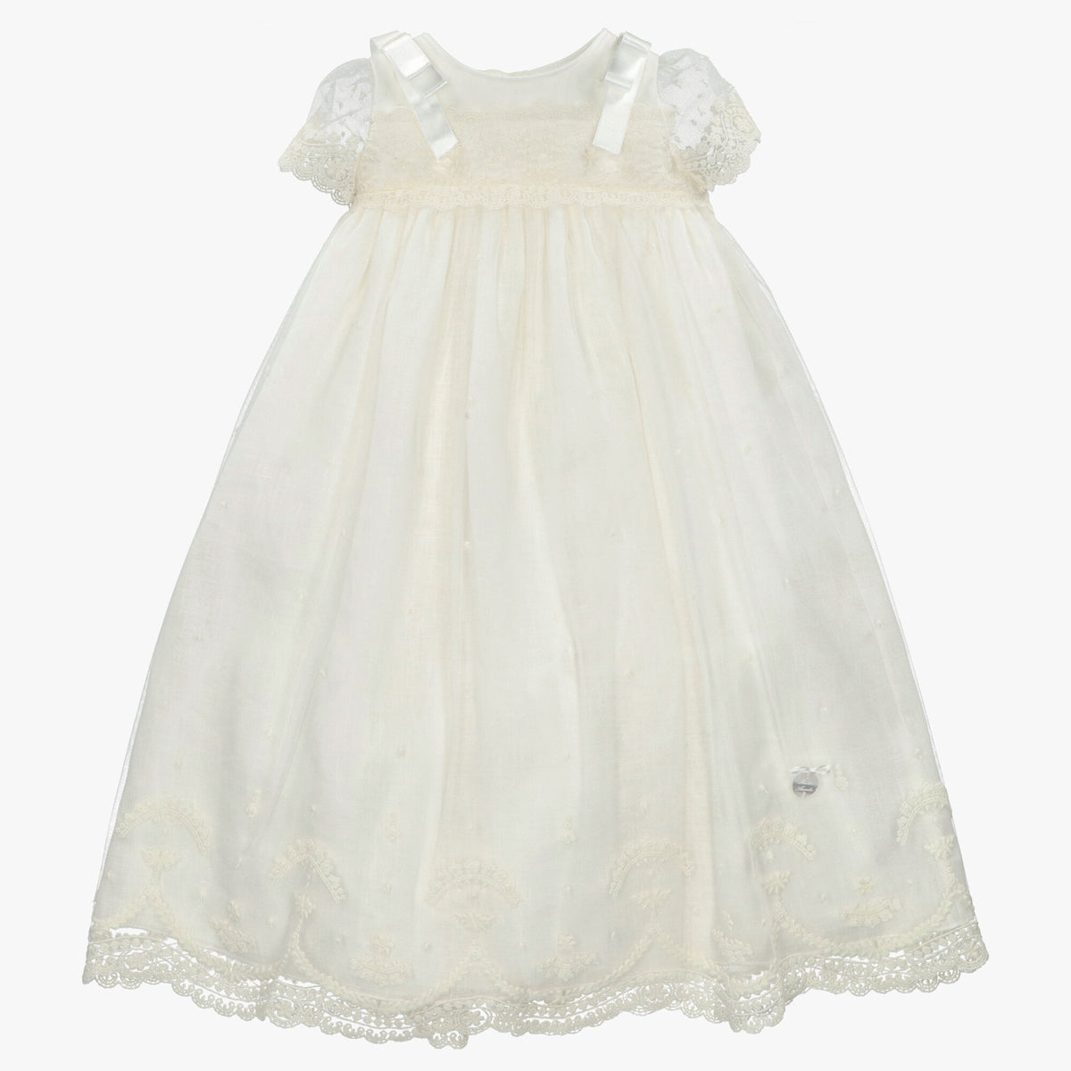 Faldón Tela Unisex Marfil Con Capota