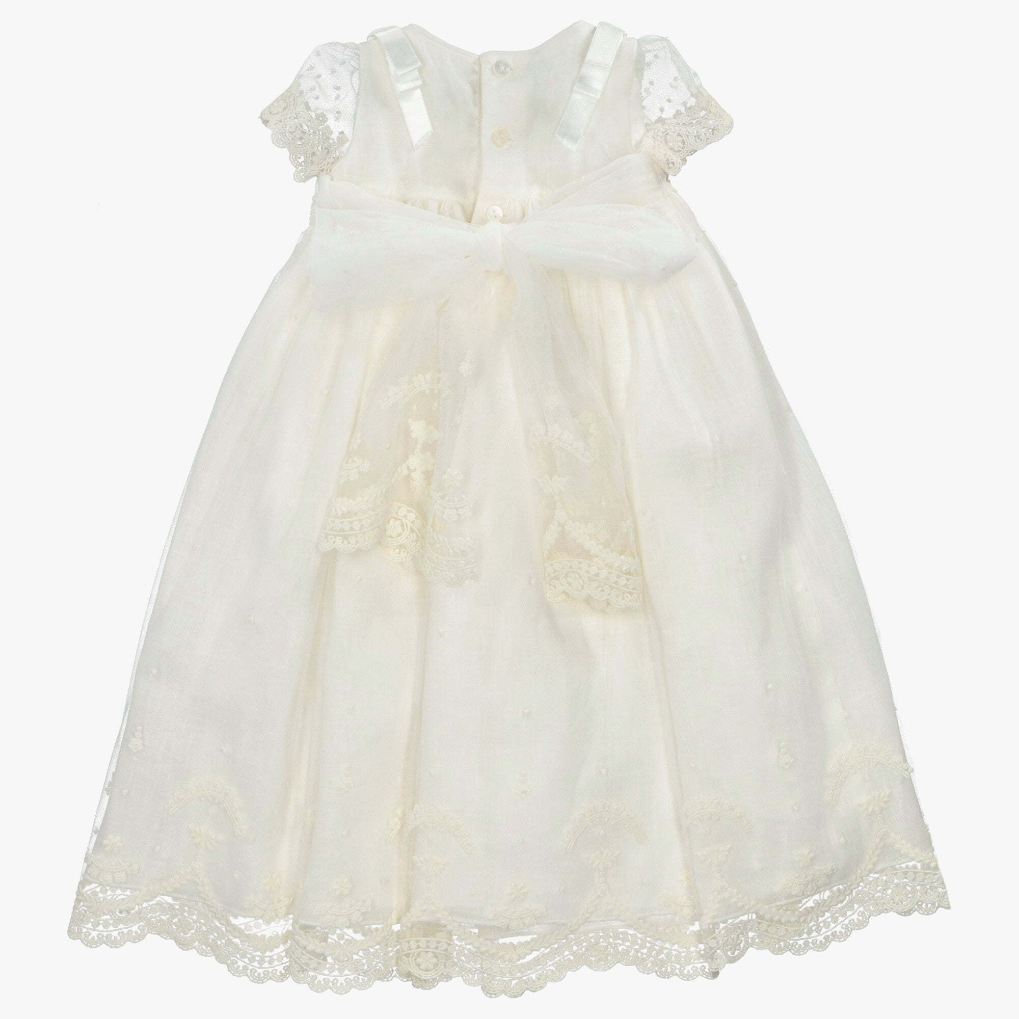 Faldón Tela Unisex Marfil Con Capota