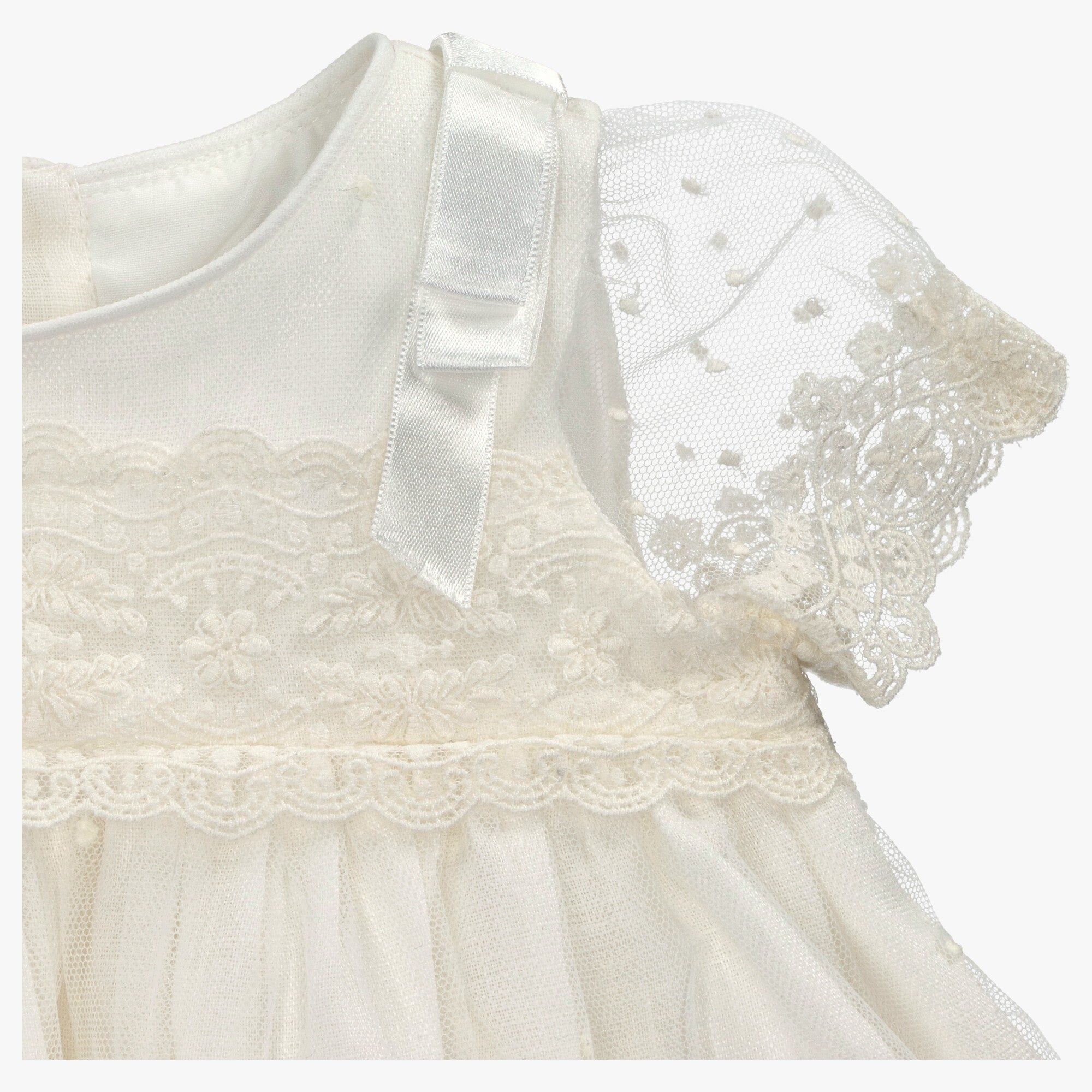 Faldón Tela Unisex Marfil Con Capota