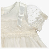 Faldón Tela Unisex Marfil Con Capota