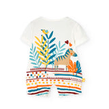 Set 2 Peleles Punto Y Estampado