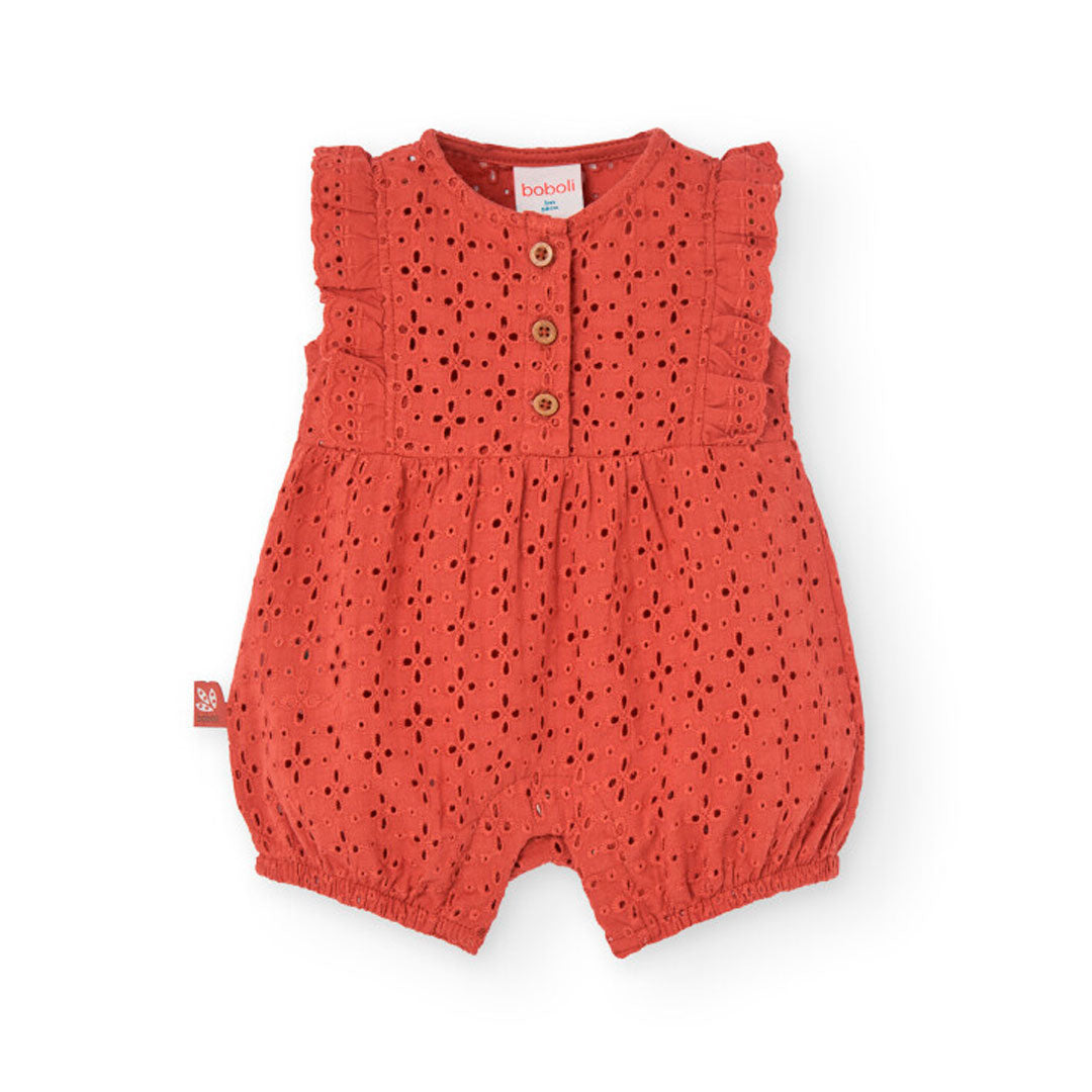 Pelele Bordado De Bebé Niña