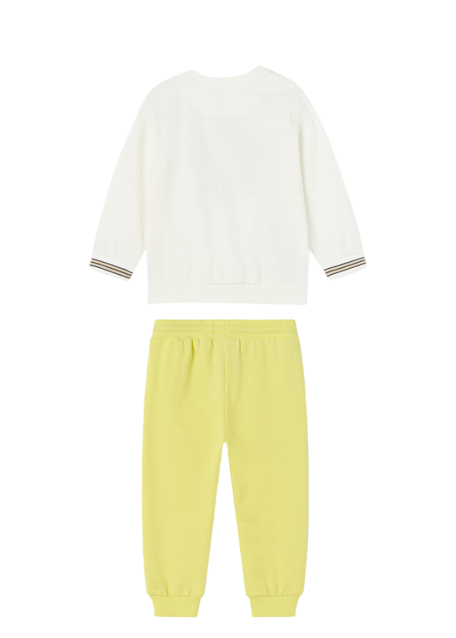 Conj. Pantalón felpa básico puños y  Pullover sin capucha