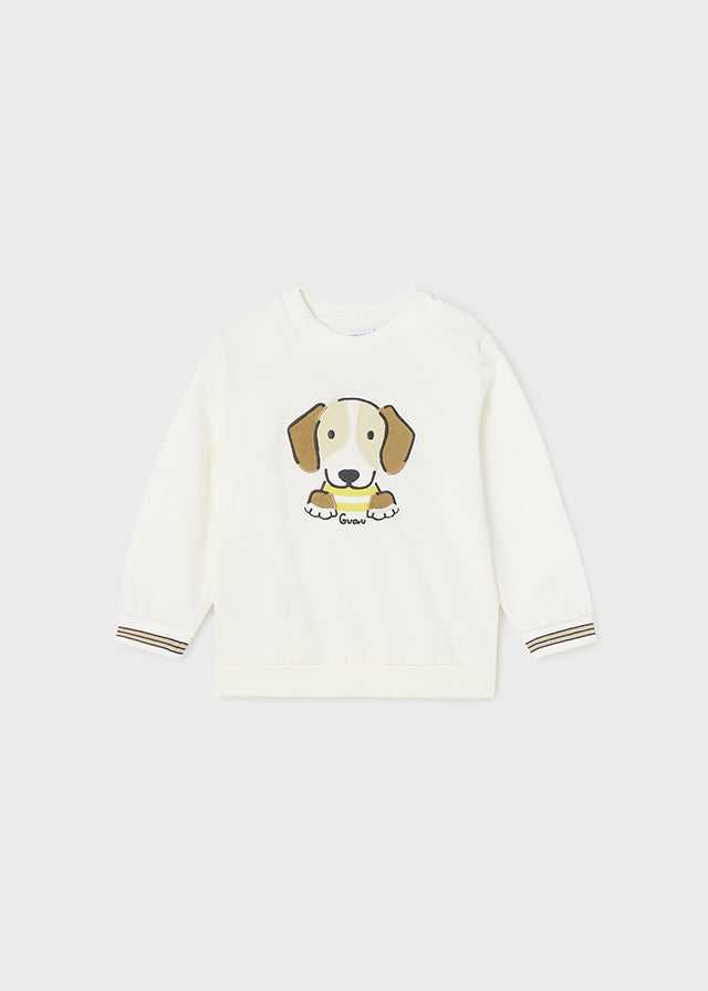 Conj. Pantalón felpa básico puños y  Pullover sin capucha