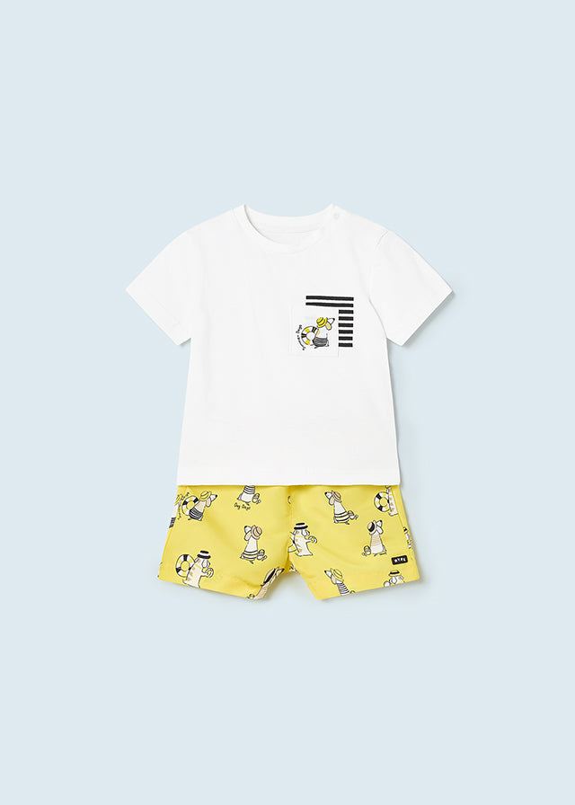 Conj. camiseta bañador