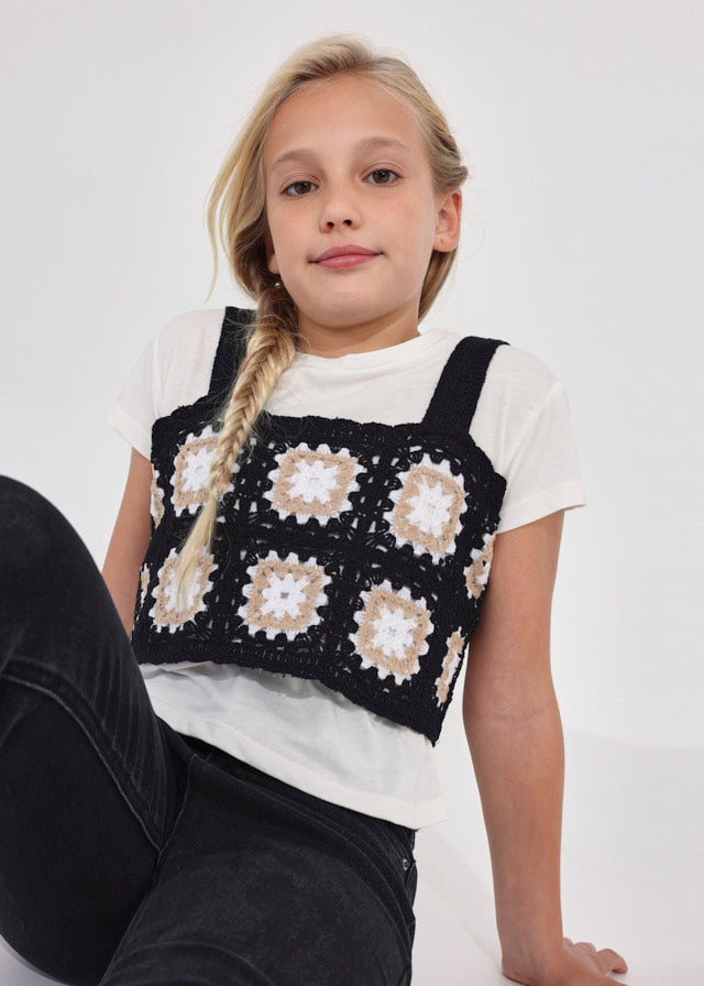 Set top croche y camiseta