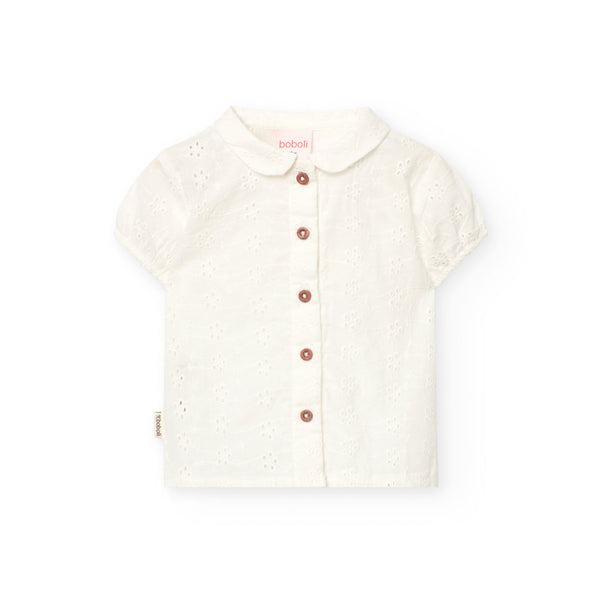 Camisa Batista Bordada De Bebé Niña