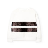 Conj. Sudadera Felpa Elástica Y Short Con Lentejuelas