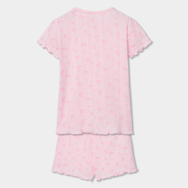Pijama canalé flores de niña
