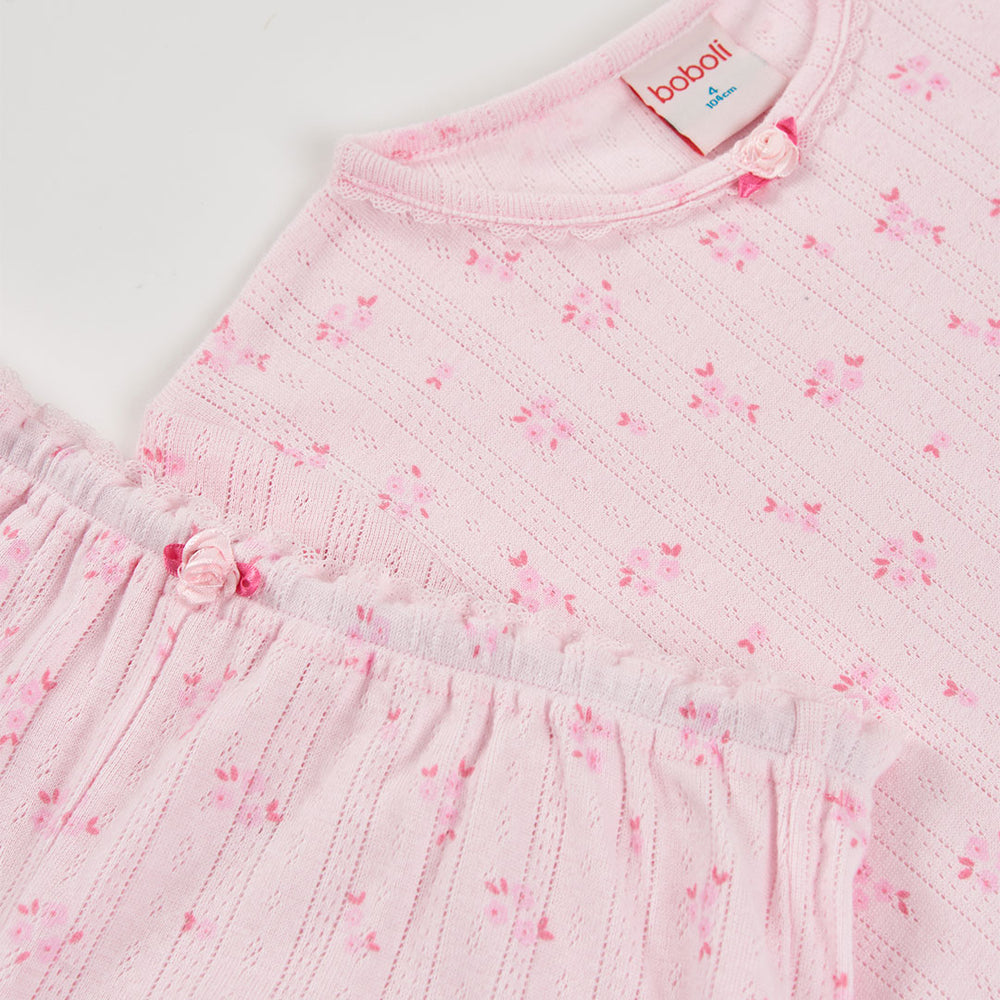 Pijama canalé flores de niña