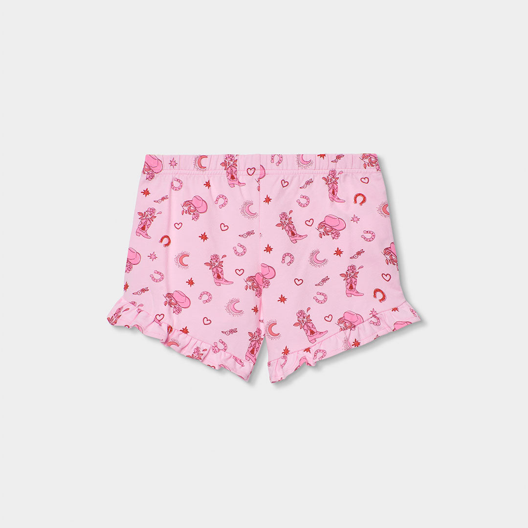 Pijama punto estampado de niña