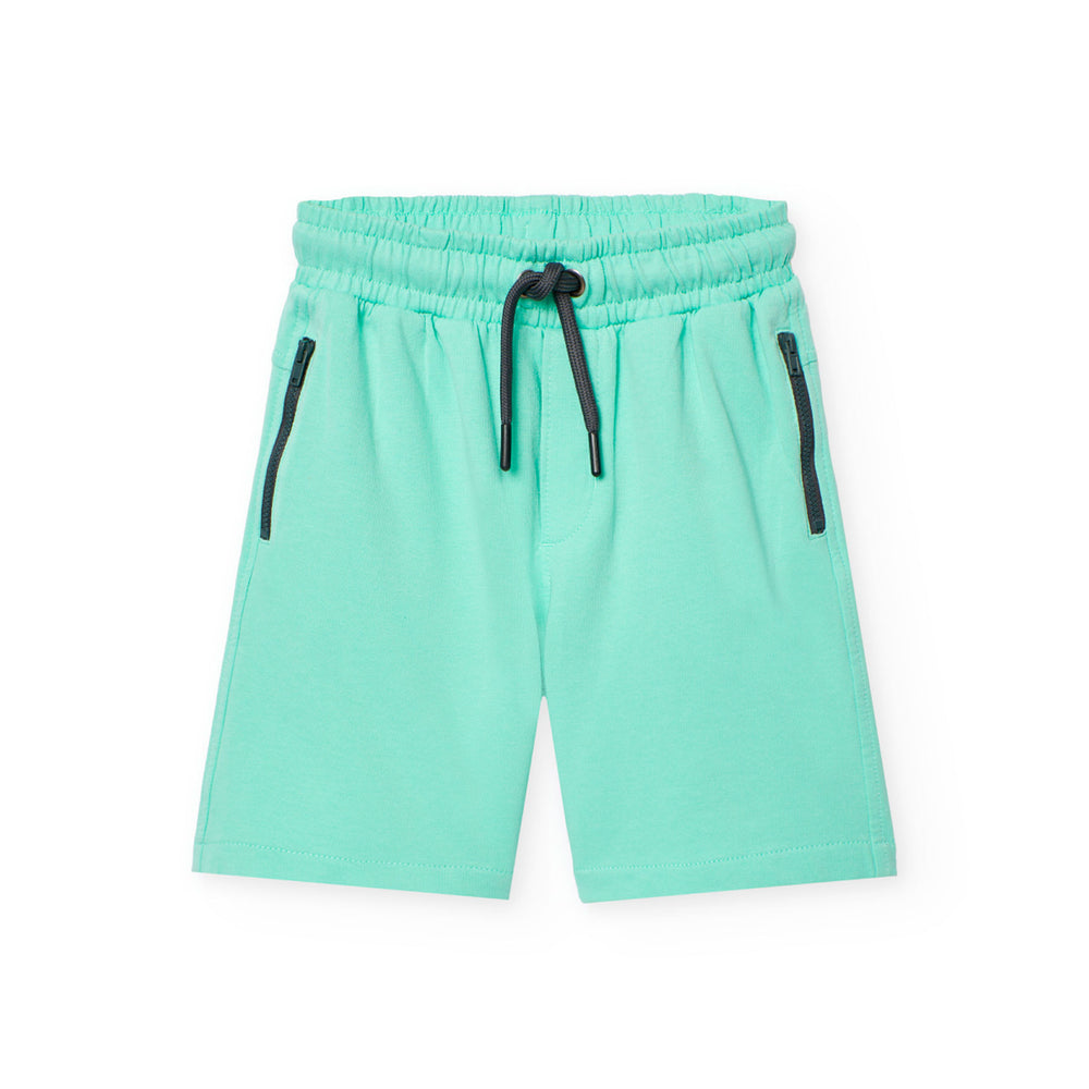 Conj. Camiseta Punto Y Bermudas Felpa