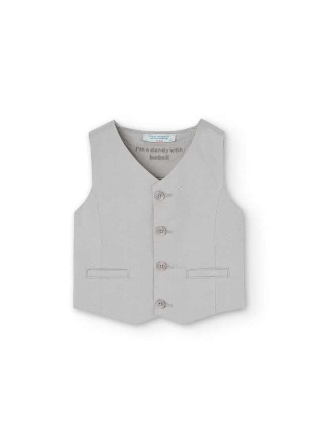 Chaleco satén estampado