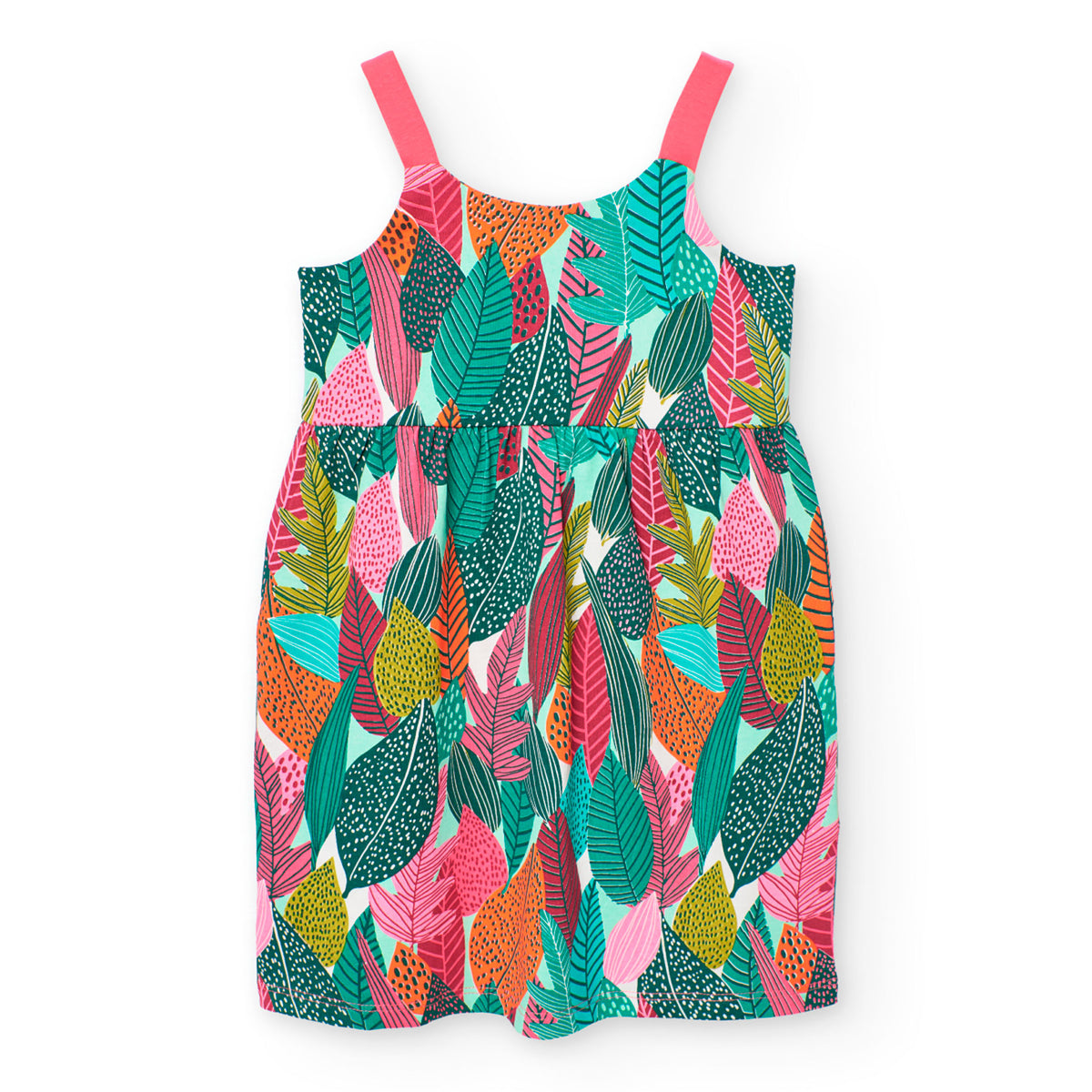 Vestido Punto Hojas De Niña