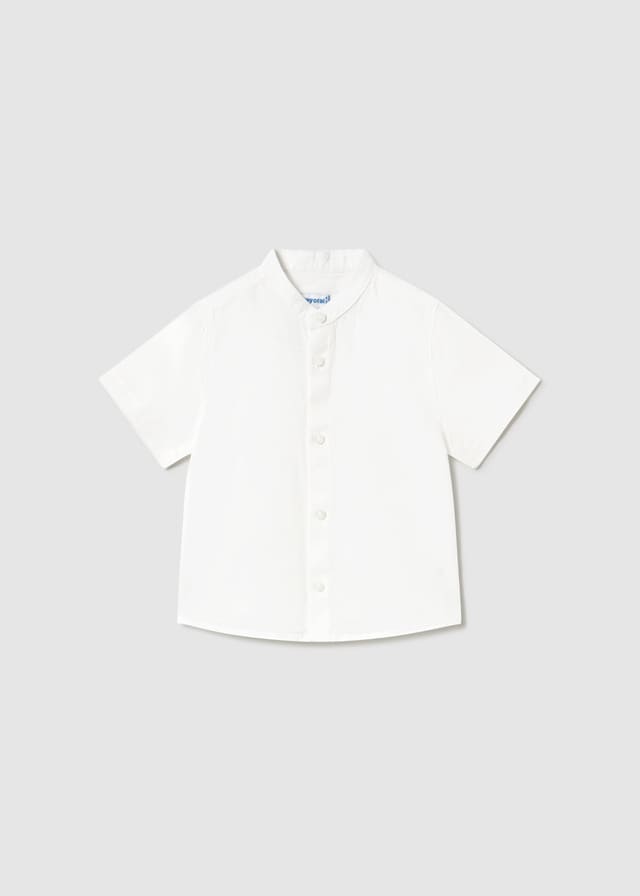 Camisa m/c lino cuello mao