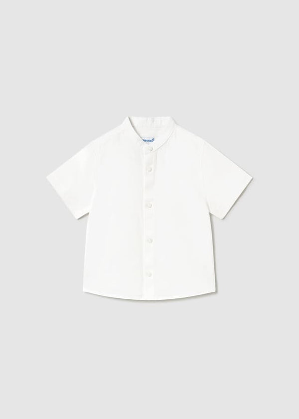 Camisa m/c lino cuello mao