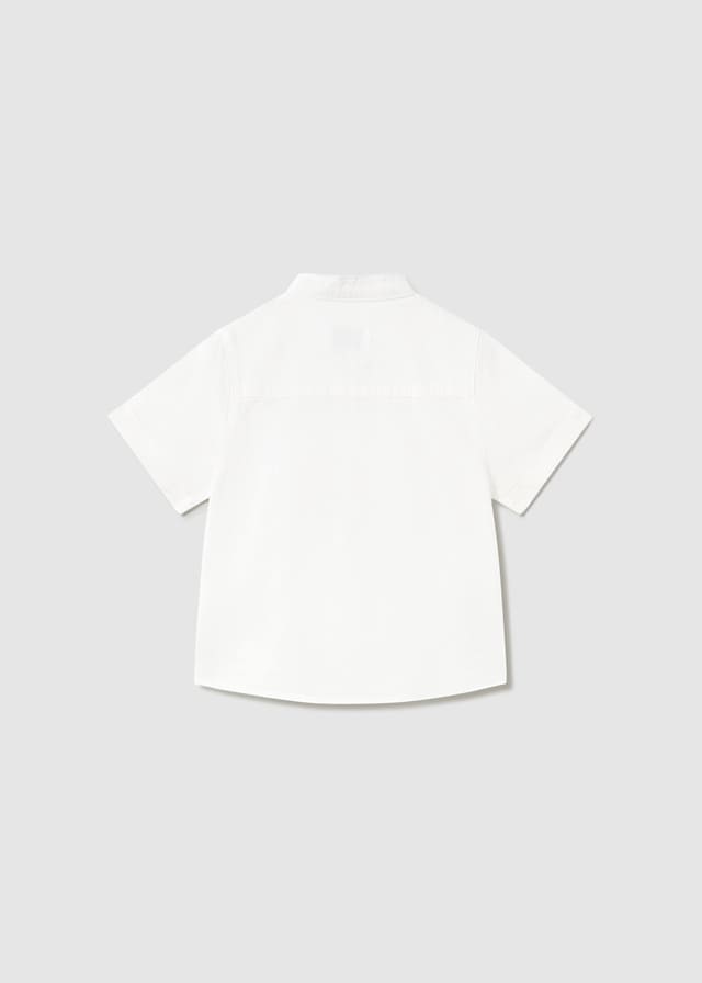 Camisa m/c lino cuello mao