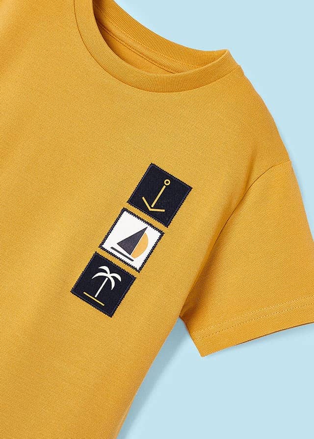 Camiseta m/c apliques