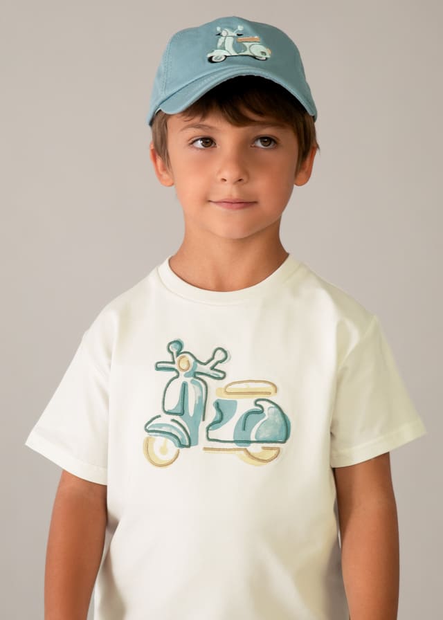 Camiseta m/c bordado